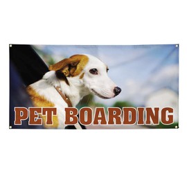 Vinyl Banner Multiple Sizes Pet Boarding C Outdoor Advertising Printing Business Outdoor Weatherproof Industrial Yard Signs 4 Grommets 24x48Inches
