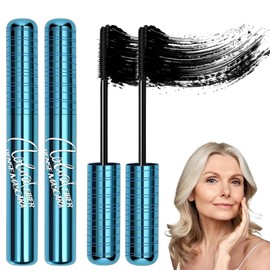 2 Pack Mascara for Older Women Black Waterproof Mascara Natural Hypoallergenic Volumizing for Thinning Lashes & Sensitive Eyes Smudge-Proof Formul