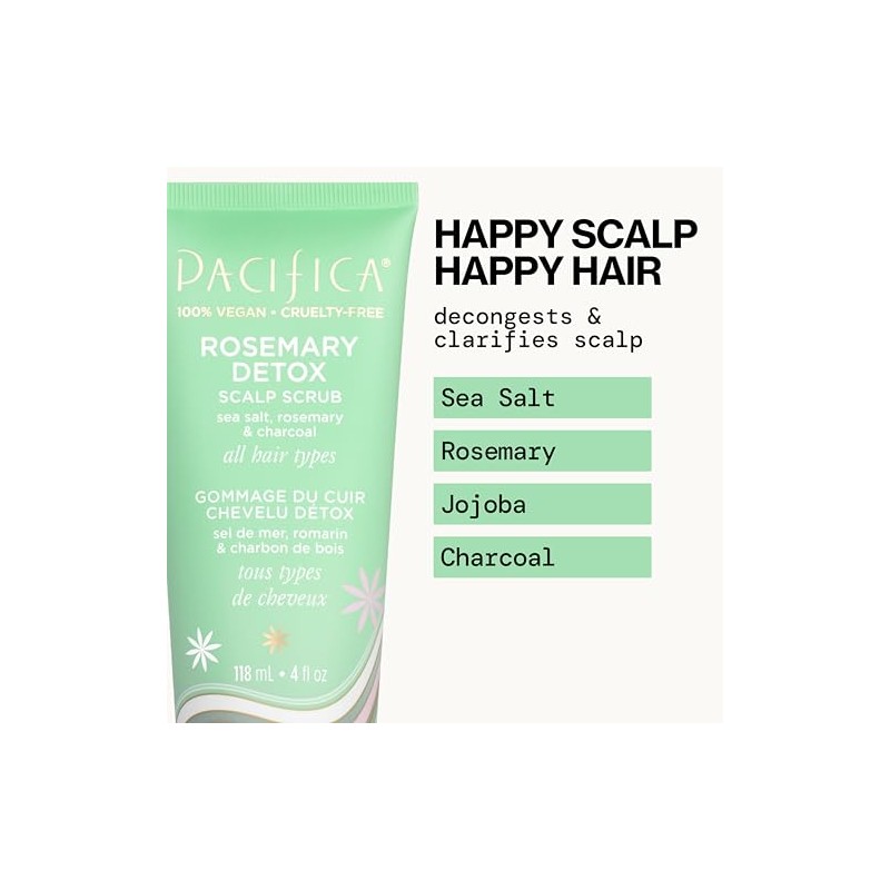 Pacifica - exfoliante para piel cabelludo desintoxicante para romero, 4