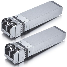[Pack of 2] 10Gtek® for Intel E10GSFPSR SFP+ SR Multimode Transceiver, 10GBase-SR SFP+ Fibre Module, Dual LC Connector, 850nm, 300m
