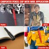 Hiboom 3 Pack Solid Carpenter Pencil with Pencil Cap and