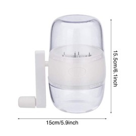 Nut Chopper, Portable Manual Nut Grinder with Hand Crank For All Nuts, Hand Held Food Shredder Cutter Mincer Blender Meat Grinder Kitchen Tool for Making Toppings(Grey)