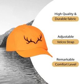 Mooselander - Children's Caps in Blaze Orange, High Visibility Cap for Children, Perfect Hunting Cap, Cap for Outdoor Activity