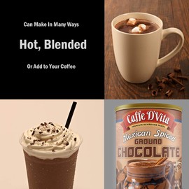 Caffe D’Vita Mexican Spiced Ground Chocolate 1 lb. can (16 oz.)