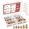 GAGIRA 170PCS Threaded Inserts Nuts Assortment Kit, M4/M5/M6/M8 Threaded Wood