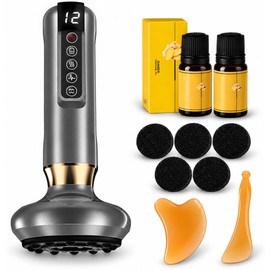 Lymphatic Drainage Massager Electric Cupping Massager, Portable Handheld Massage Tool for Back Shoulder Waist Legs Home Spa