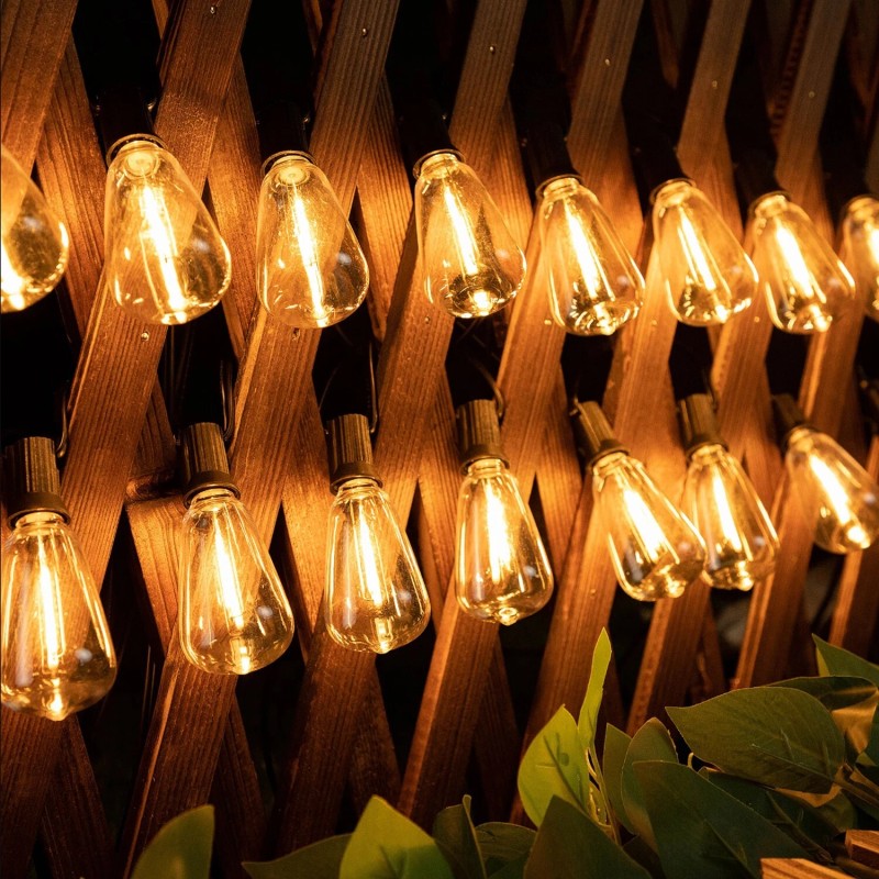 WYZM Dimmable LED String Lights with Shatterproof Bulbs for Outdoor