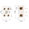 BOXONLY 2 Way High Temp Wire Connectors,Ceramic Connector for Wiring,21.5x19.5x14.2mm,2pcs