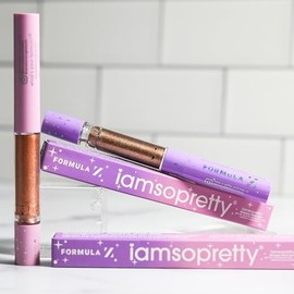 Formula Z IAmSoPretty - Sombra de ojos en barra – Lápiz de sombra de ojos con purpurina de doble punta y líquido – Vitamina E, aceite de ricino y agua