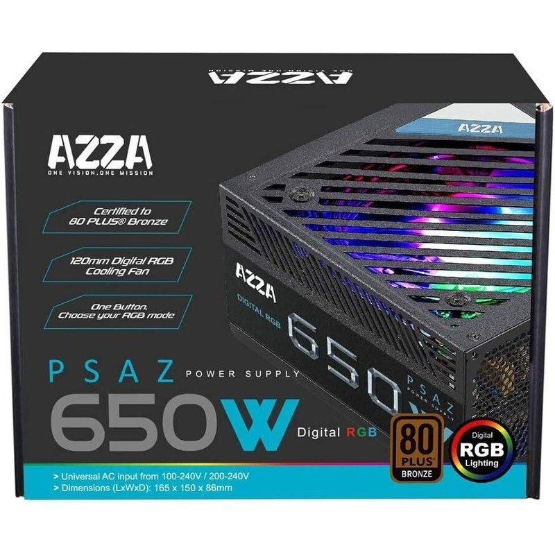 AZZA NEW AZZA 650W 80+ Bronze 120mm Digital RGB PC