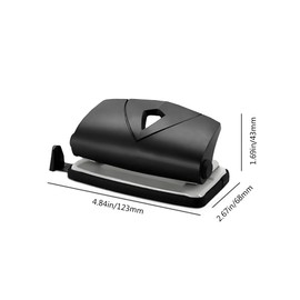 Paper Hole Punch 2-Hole Puncher Portable Punching Machine Home Scho ol & Home Office Supplies for Business Cards, Plastics, Paper