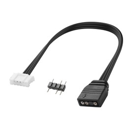 YAODHAOD 5 V ARGB to 4/6 Pin Fan Controller Adapter 2 Pieces, for Compatible with Coolmoon EZDIY-FAB Pirate Ship RGB Fan Hub, Other 4-6 Pin PC Fans and LED Devices (ARGB 3-Pin to PH2.0 6Pin)