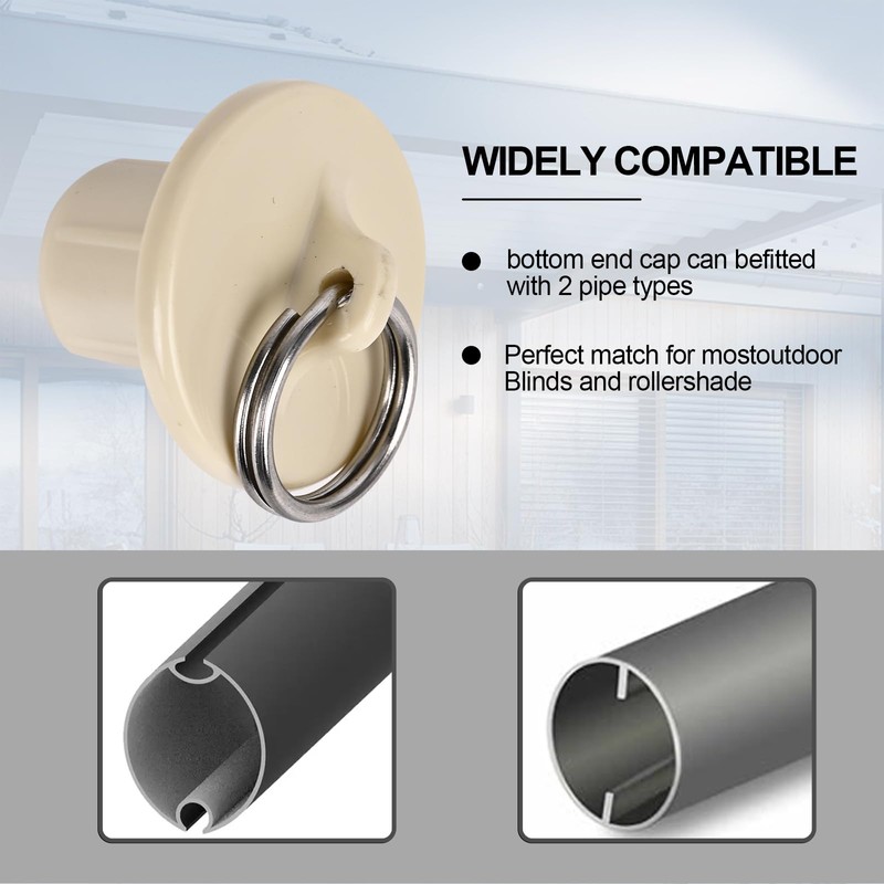 Universal 3-Pack Pull Ring end Cap,Replacement Shade Parts of Exterior