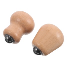 Healvian 2pcs Wood Handle Facial Sculpting Roller Massager for Neck Face Shoulders Ergonomic Skin Care Tool to Alleviate Muscle Tension Promote for Home and Travel Use