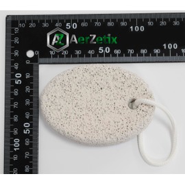 AERZETIX - C69251 - Bimsstein für die Füße Manuelle Fußraspel 8.5x6x2 cm ellipsenförmig - zubehör für kosmetik, ästhetik, schönheit, fußpflege, badezimmer - farbe weiß