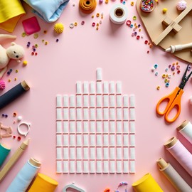 WLngtv 100 Pcs White Toy Noise Makers Insert Squeakers, Plastic Dog Squeaky Whistles, Squeak Toy Insert Replacements,Dog,Plastic Whistle,DIY Toys Accessories (15.5x4.8mm)