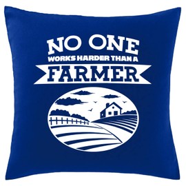 Hippowarehouse No one works harder than a farmer Printed bedroom accessory cushion cover case 41x41cm