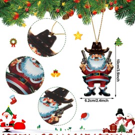 Perthlin Contractor Tools Christmas Tree Ornaments Construction Truck Dump Truck Tractor Bulldozer Excavator Mail Truck Garbage Wooden Hanging Ornaments for Party Xmas Decor(36 Pcs, Western Cowboy)