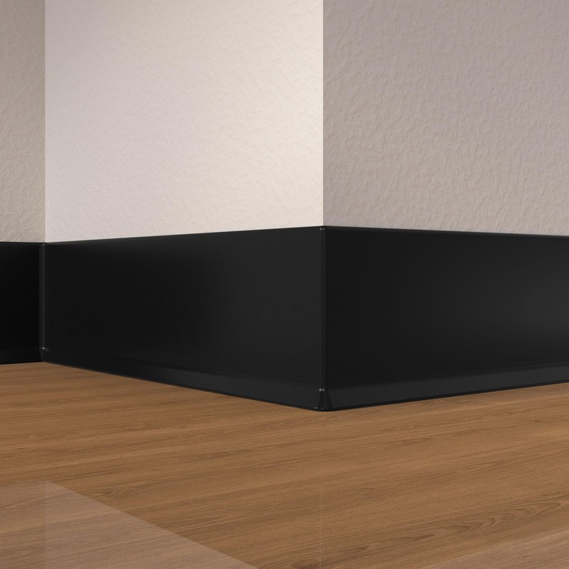 Frantie Flexible Vinyl Baseboard Trim, 4 Inch Peel and Stick