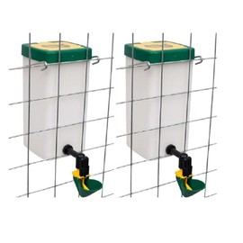 2 X 1 LT Chicken Drinkers with Cup and bracket