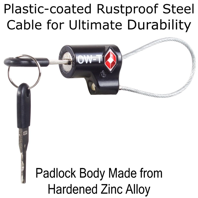 TSA Approved Luggage Locks Suitcase Locks (1 Pack) OW-Travel Cable