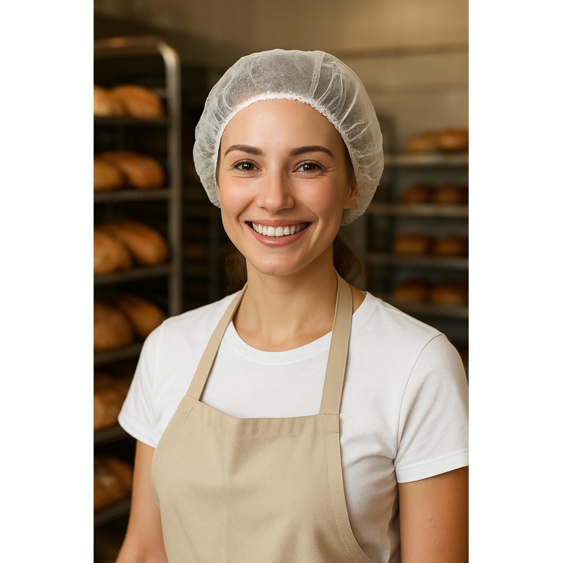 CocoAtlas Disposable Bouffant Caps, 21 inch Hair Nets, 100 Pack,