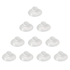 FieldTulip 10 Pieces 20mm Mini Suction Cups Clear Without Hooks Professional PVC Plastic Sucker Pads for Decoration Wall Home Bathroom Kitchen Car