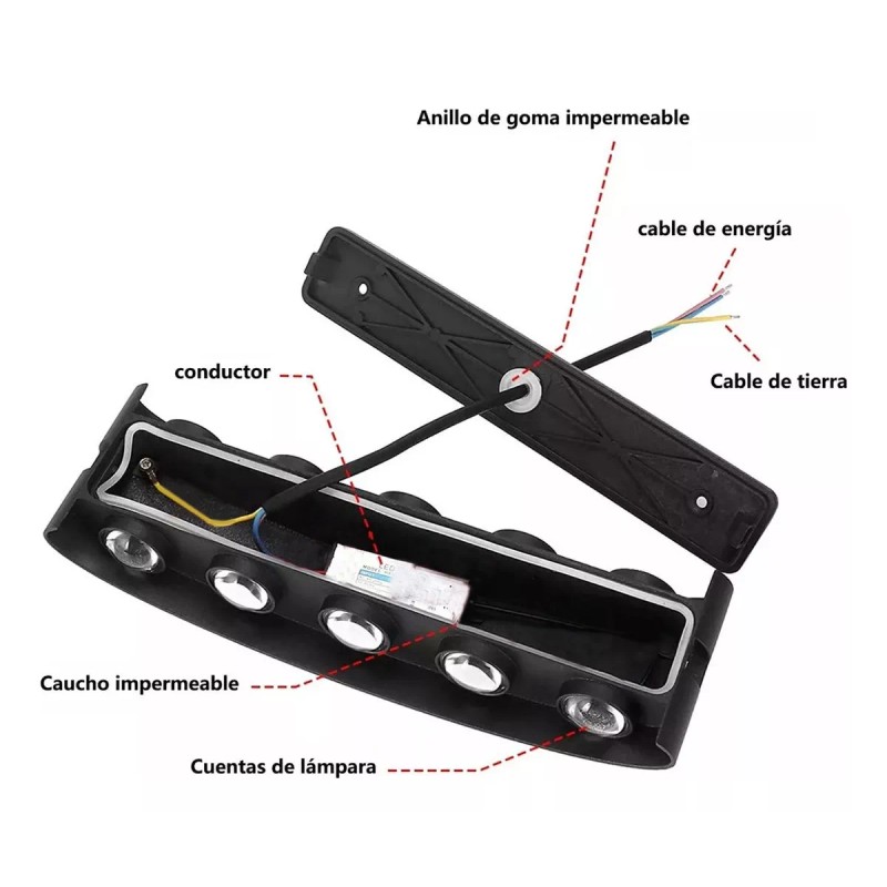 CL Lampara Arbotante De Pared 10w Calida De Interior Y