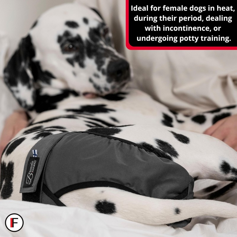 FINNERO Brenda Reusable Dog Diaper, Leak-Proof, Adjustable, Heat & Incontinence