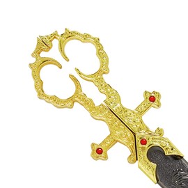 www.1swords.com 10 1/4" Gold Bodice Scissors Dagger