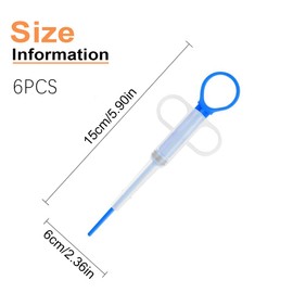 WBZOWRB 6 Stück Tablettengeber Für Katzen, Tablettengeber Katze, Tablette Feeder, Medikamenten Feeder Pet Pusher Spritze Pet Pusher Spritze Tabletteneingeber Für Katzen Kleine Hunde(3Farbe)