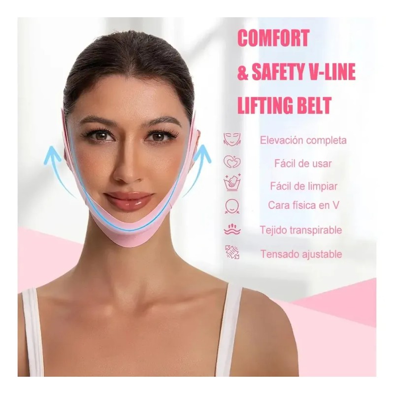 Mentonera Faja Forma V Reductores De Papada Y Arruga Facial