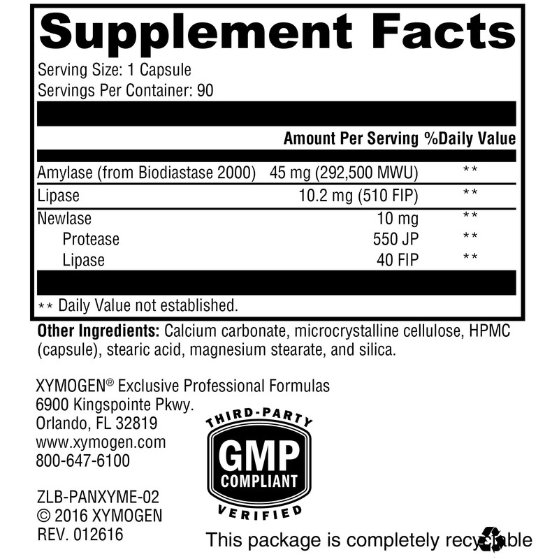 XYMOGEN PanXyme pH (90 Capsules)