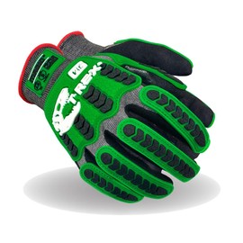 MAGID T-Rex Impact Gloves, 1 Pair, Size 4XL, 21-Gauge Thin Knit Construction, Low-Profile TPR, ANSI Cut Level A5, Oil & Gas Drilling, Heavy Construction, Work Gloves for Men and Women