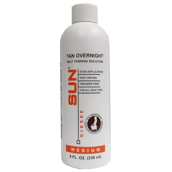 Sun Laboratories Self-Tanner, 8 Oz | Overnight Spray Tan Solution, Bronzer for Body and Face - Fake Tanning Solution (Packaging May Very)