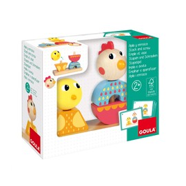 Goula - Jumbo Games - Stacking and Screwing Motor Skills Toy