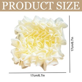 YANGSHINE 4PCS White Washable Loofah with Soap Pocket,Deep Cleansing Shower Puff with Soap Pocket,Non-Scratch Exffoliating 2 in 1 Loofah Sponge for Men and Women Skin Care