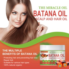 Batana Oil for Hair Growth Raw Batana Oil 100% Batana Oil Organic from Honduras Repairs and Moisturizes Dry Damaged Hair & Scalp, Reduces Hair Loss, Hair Mask Oil Treatment for All Hair Types (100g)