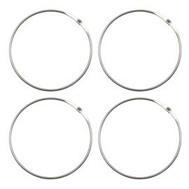 OMJMYY Pack of 4 Goods Ring Key Ring Versatile Metal Ring Key Ring Large 150 mm Metal Rings with Open End for Hanging Keys Clothes Bag Scrapbook Shower Curtain
