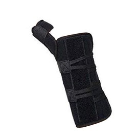Advanced Orthopaedics Universal Wrist Brace with Thumb Spica - Right Wrist, Black