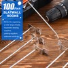 Moxweyeni 100 Pack Slatwall Hooks, 6 and 8 Inch Slatwall