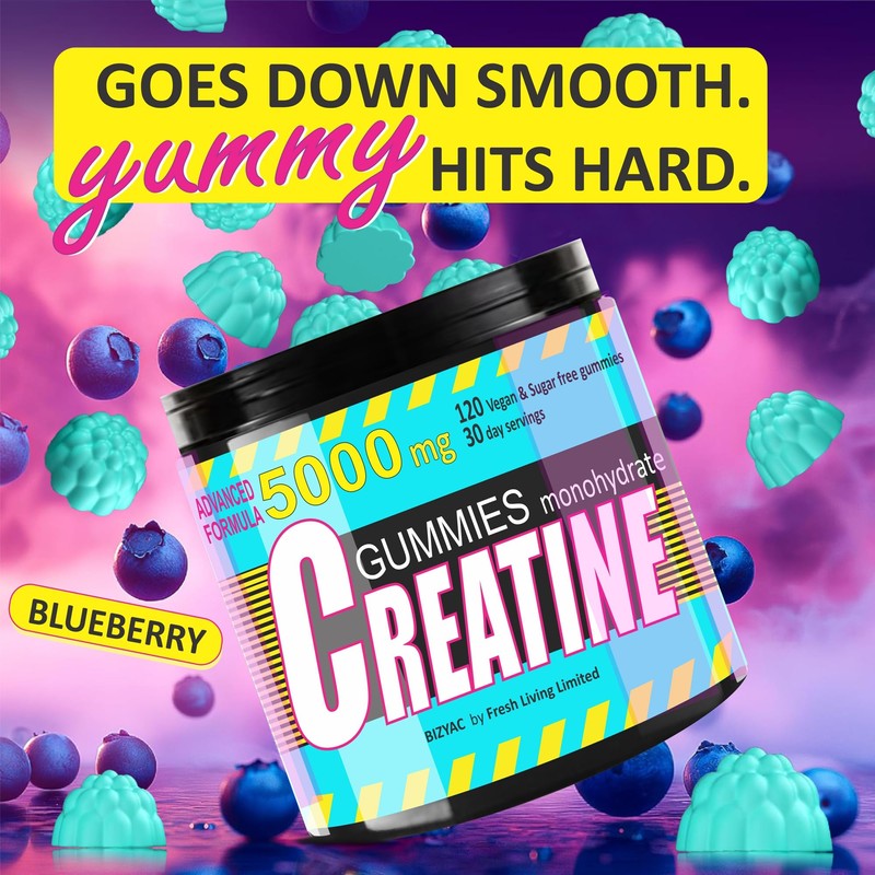 Creatine Monohydrate Gummies 5g – Muscle Growth | Pre Workout