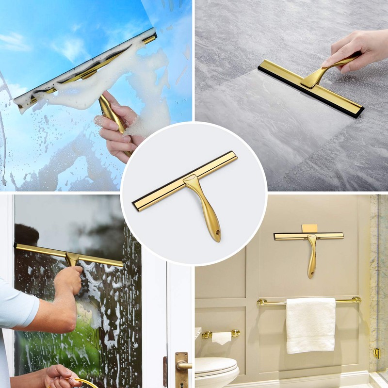 HIWARE All-Purpose Shower Squeegee for Shower Doors, Bathroom, Window and