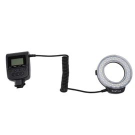 Asixxsix Macro Ring Flash, 3000-15000K 48 LEDs Adjustable LED Ring Light with LCD Display, 9 Adapter Rings and 2 Flash Diffusers for DSLR Cameras