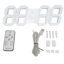 3D LED Wall Clock Brightness Adjustable Innovative 3D Table Wall Clocks with Night Light for Office Home Living Room 15inch