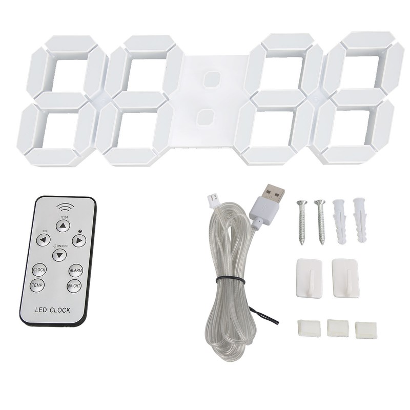 3D LED Wall Clock Brightness Adjustable Innovative 3D Table Wall