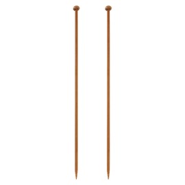 HARFINGTON 2Pcs 4mm Bamboo Knitting Needle Straight Single Pointed 10 Inch Long Wooden Sweater Knitting Needles US Size 6 for Yarn Beginners Hand Sock DIY