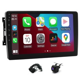 10" Car Radio for Jeep Wrangler Chrysler Dodge Ram with Wireless Carplay Android Auto, 2+32G Touch Screen Double Din Car Stereo with GPS Navigation WiFi Bluetooth AHD Backup Camera Mic