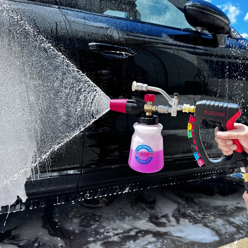 DUSICHIN Pressure Washer Gun 4000 PSI Snow Foam Cannon Dual-Ended