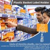 Elqater 30 Pcs Label Holders Sign Clip, Plastic Clear Rotatable